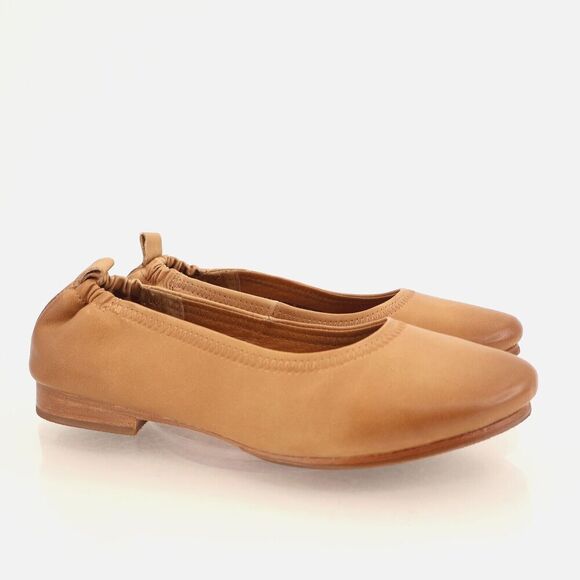 Sofft Kenni Ballet Flat Shoes Women's 8.5M Brown Leather Comfort Slip On Loafers - Picture 1 of 11